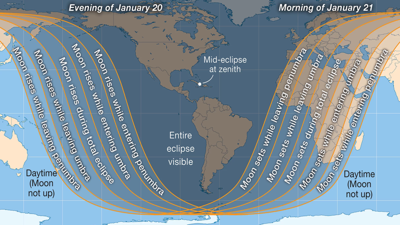 Illustration for article titled Cómo ver la superluna de sangre, el espectacular eclipse lunar total del próximo 20 de enero
